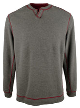 Tommy Bahama Men's Flipshore Abaco Reversible Sweatshirt Black Cherry Heather 3XB